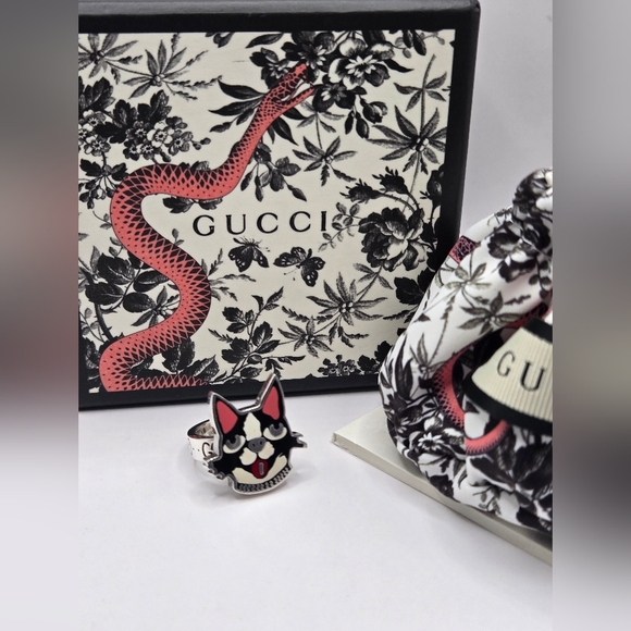 Gucci Bosco & Orso Dog Cocktail Ring - Picture 1 of 10